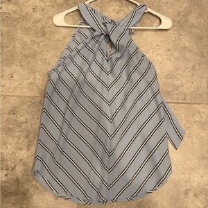 Striped Halter Neck Women Top